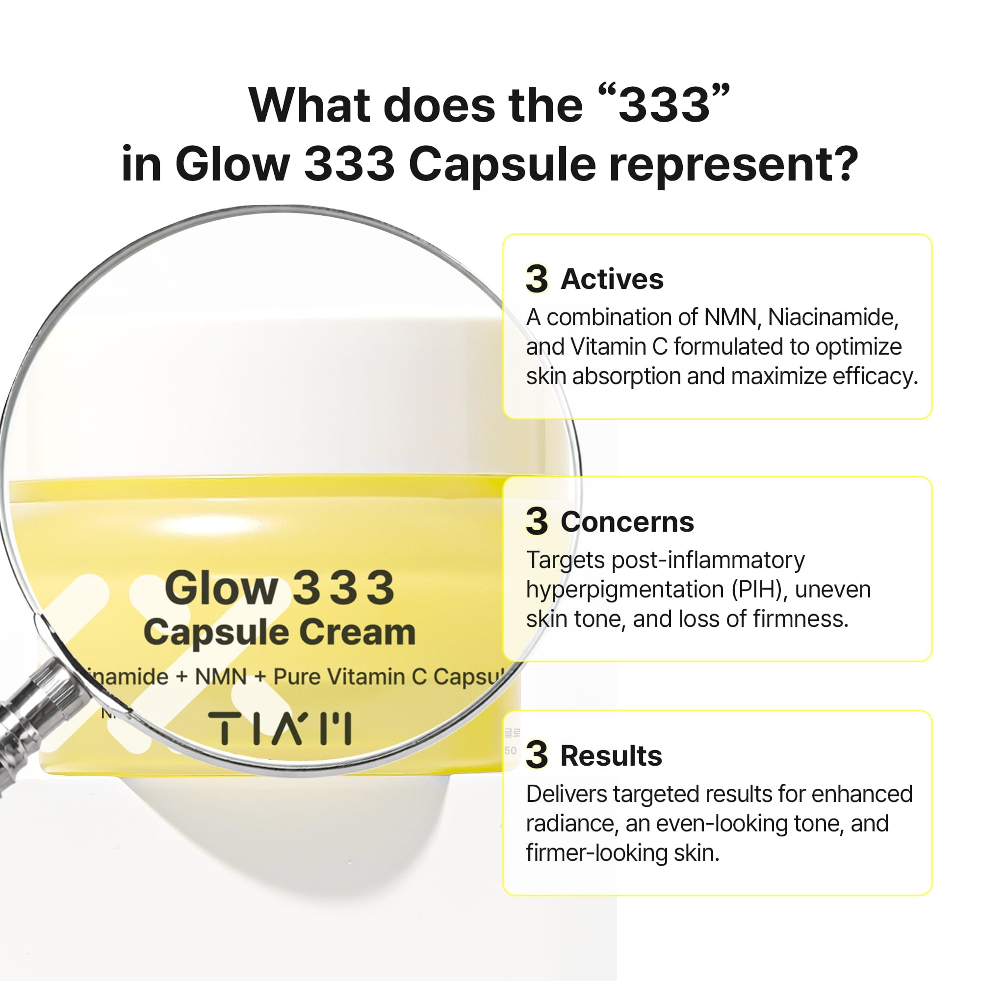 TIAM Glow 333 Capsule Cream 50ml Korean moisturizer product image