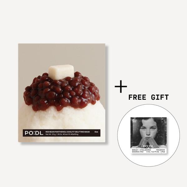 PO:DL Red Bean Panthenol Coolfit Gelfting Mask (4ea) ( + Special Gift) - 4ea, 2pcs