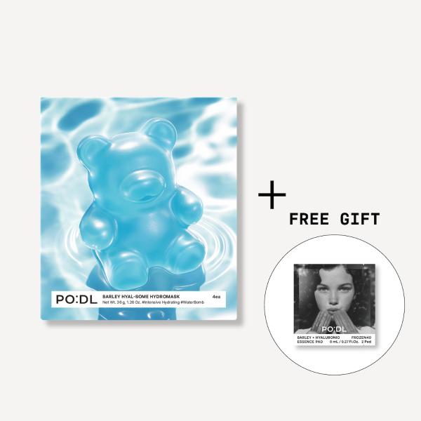PO:DL Barley Hyal-Some Hydrogel Mask (4ea) ( + Special Gift) - 4ea, 2pcs