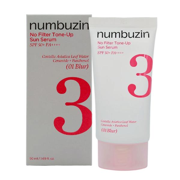 numbuzin No Filter Tone-Up Sun Serum SPF50+ PA++++ 01 Blur 50ml