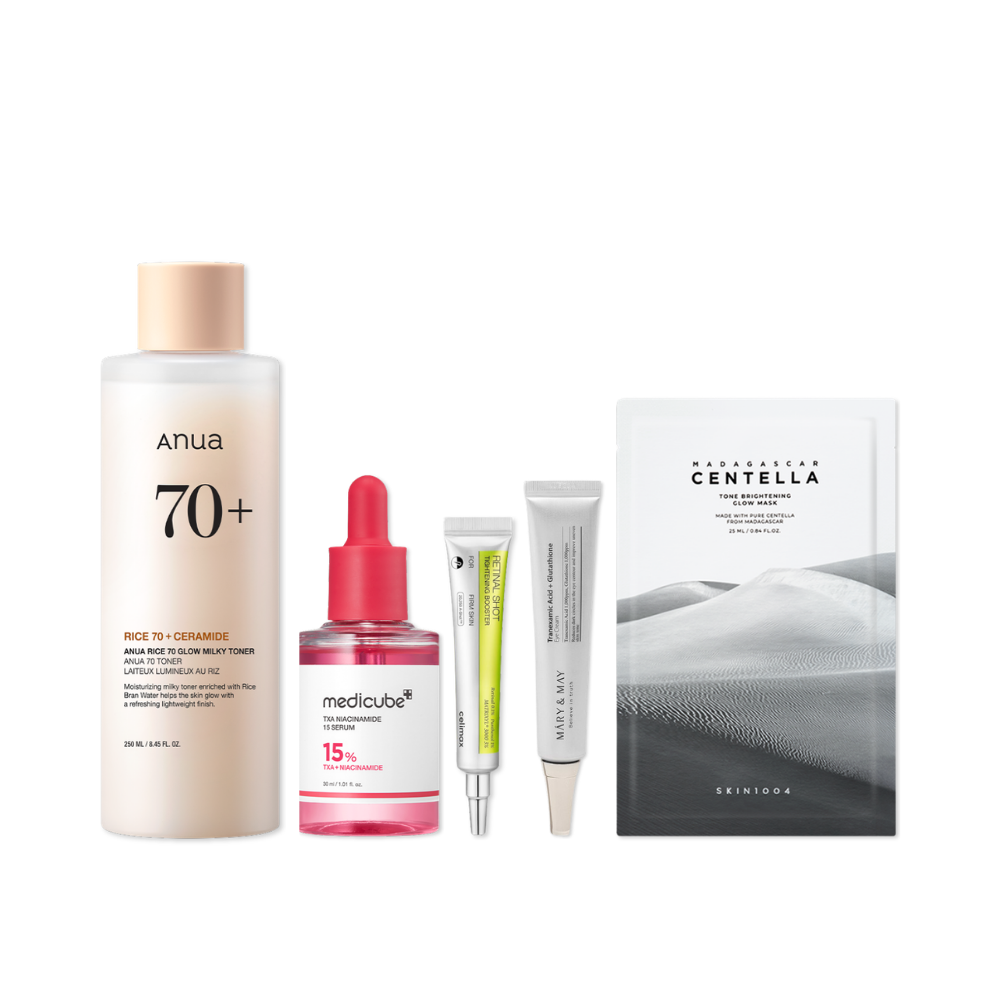 Dark Spot Skincare Set with Toner, Serum, Retinal, Eye Cream and Mask