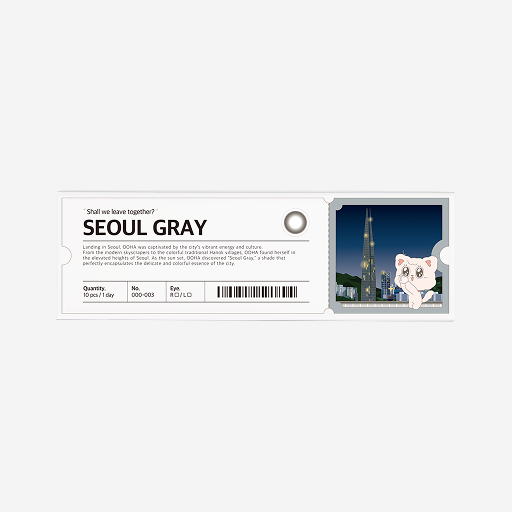 OOHA Seoul Gray 1 Day Colored Contact Lens (10 pcs) - 25 powers
