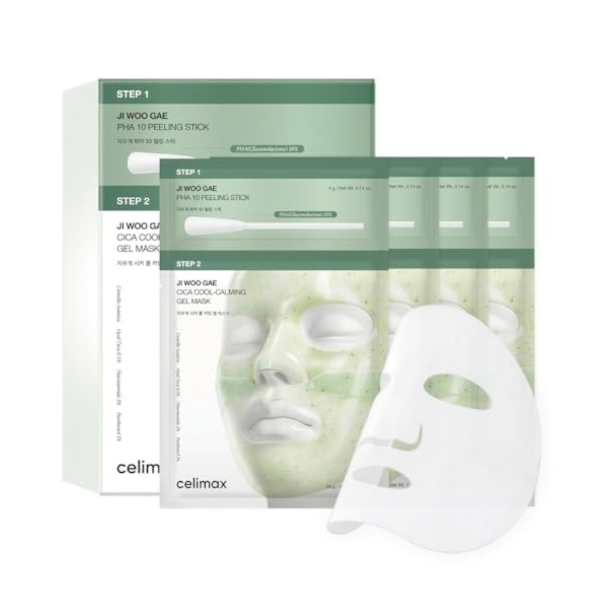 celimax Ji Woo Gae Cica PHA Peel 2-Step Gel Mask 4ea