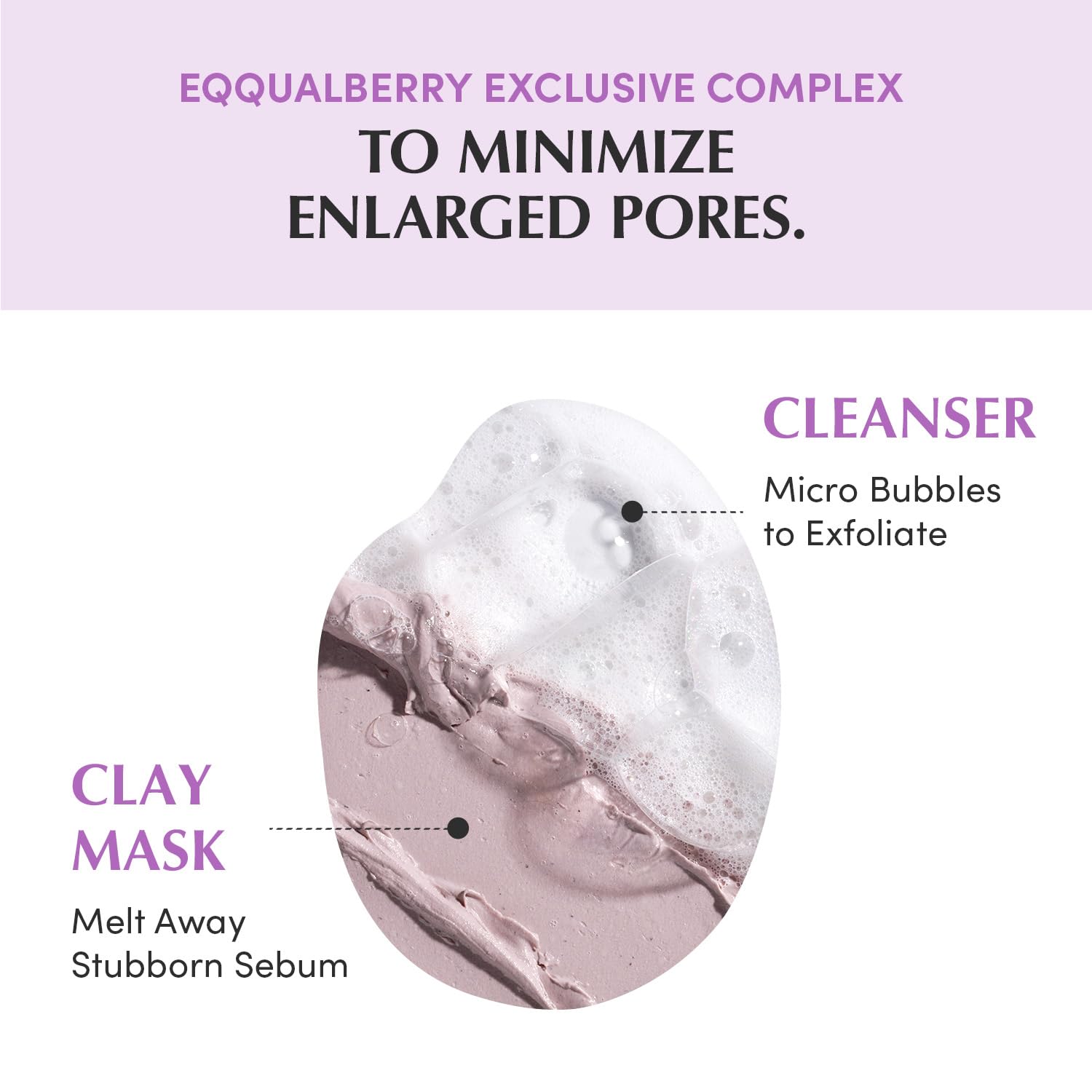 EQQUALBERRY Purple Rice Pore Purifying Cleanser 130g