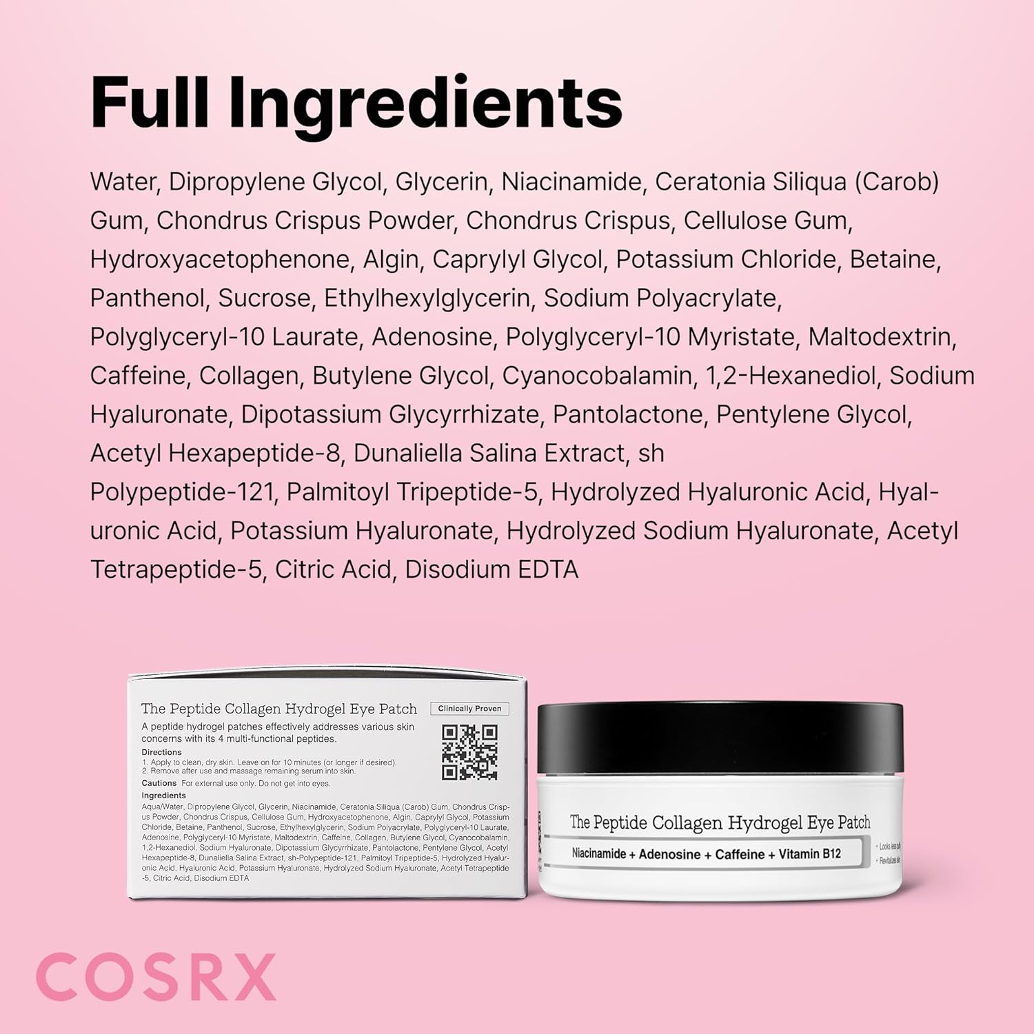 COSRX The Peptide Collagen Hydrogel Eye Patch 60 Patches