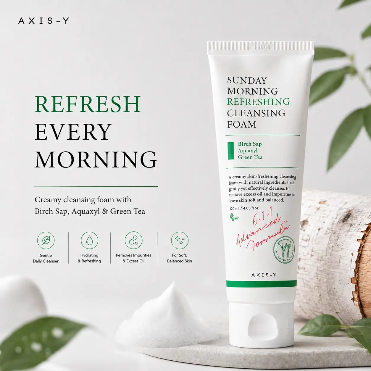 AXIS-Y Sunday Morning Refreshing Cleansing Foam 120ml