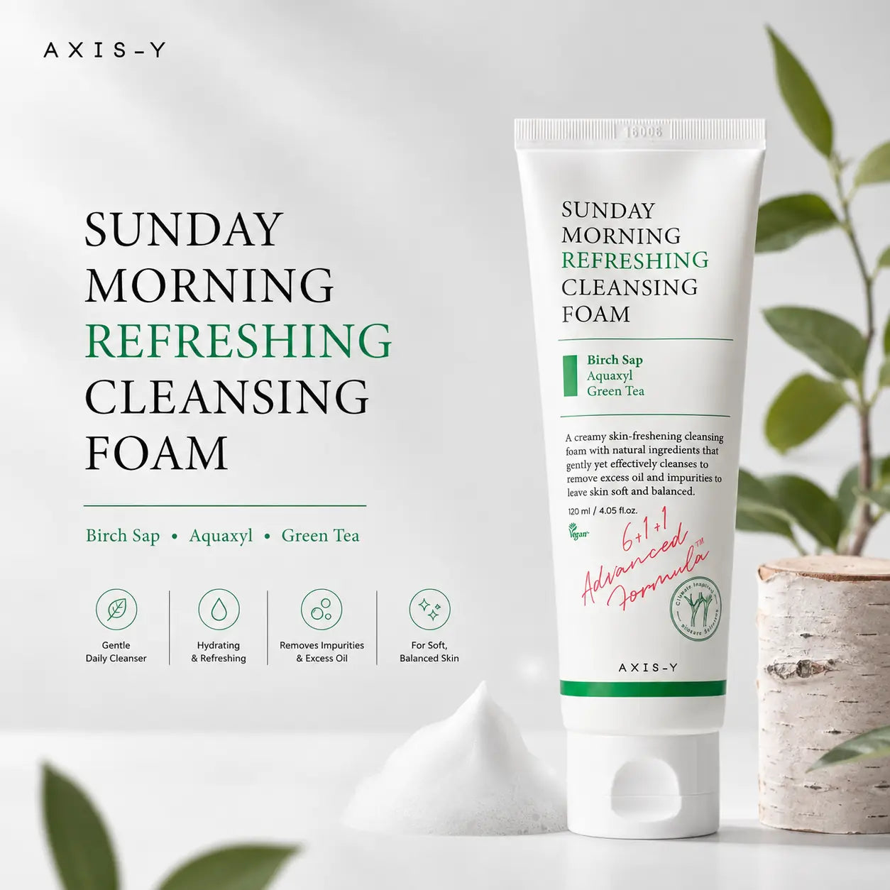 AXIS-Y Sunday Morning Refreshing Cleansing Foam 120ml
