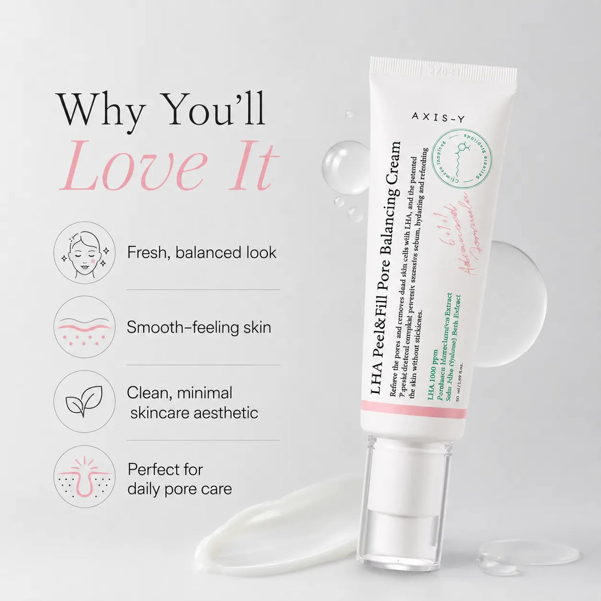 AXIS-Y LHA Peel&fill Pore Balancing Cream 50ml