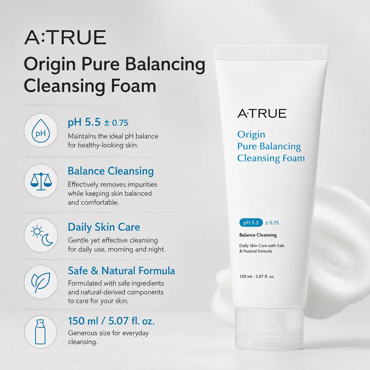 Atrue Origin Pure Balancing Cleansing Foam 150ml