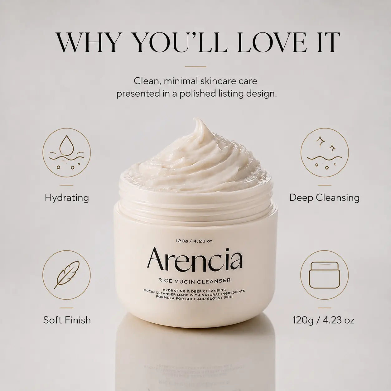 Arencia Rice Mucin Cleanser 120ml