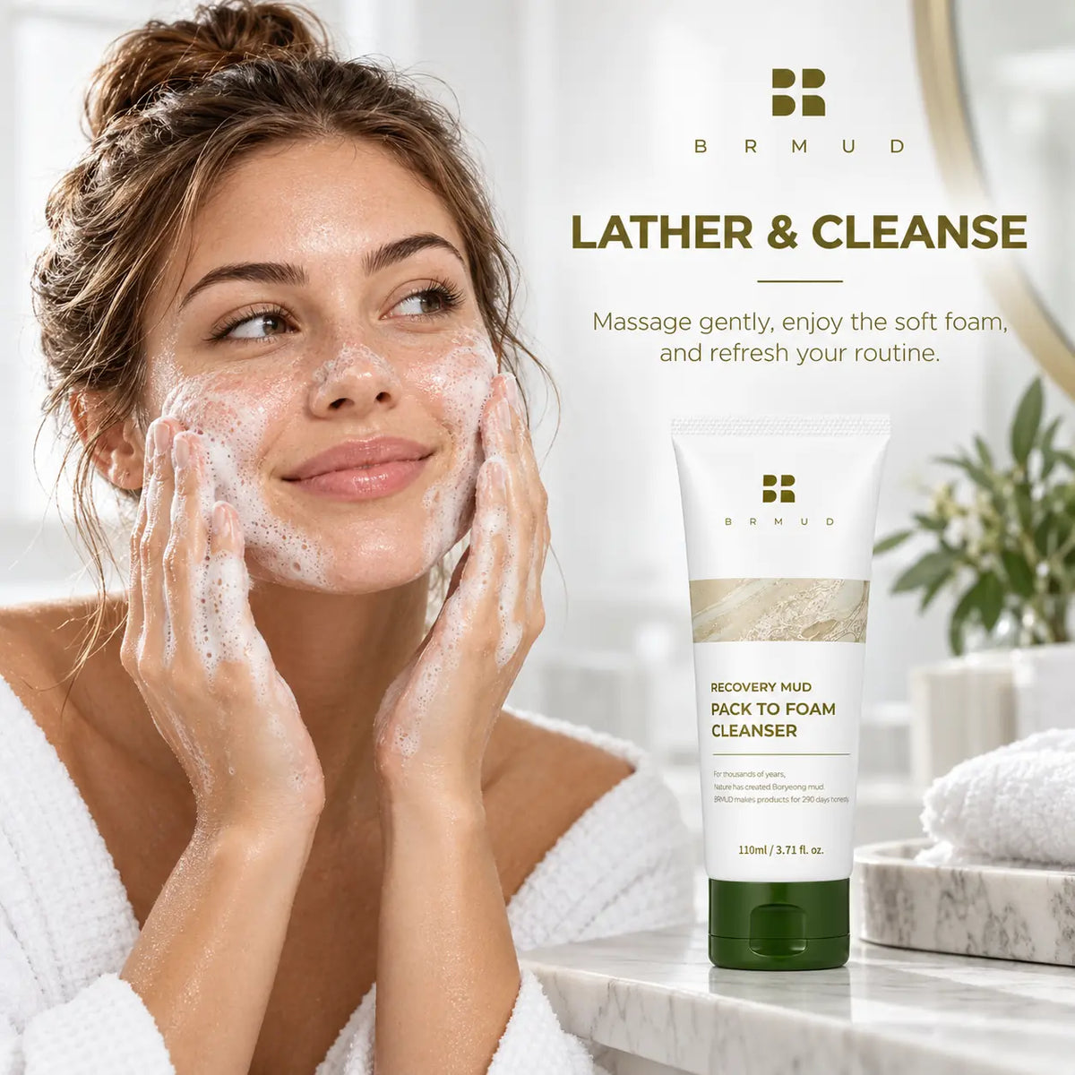 BRMUD Recovery Mud Pack to Foam Cleanser 110ml