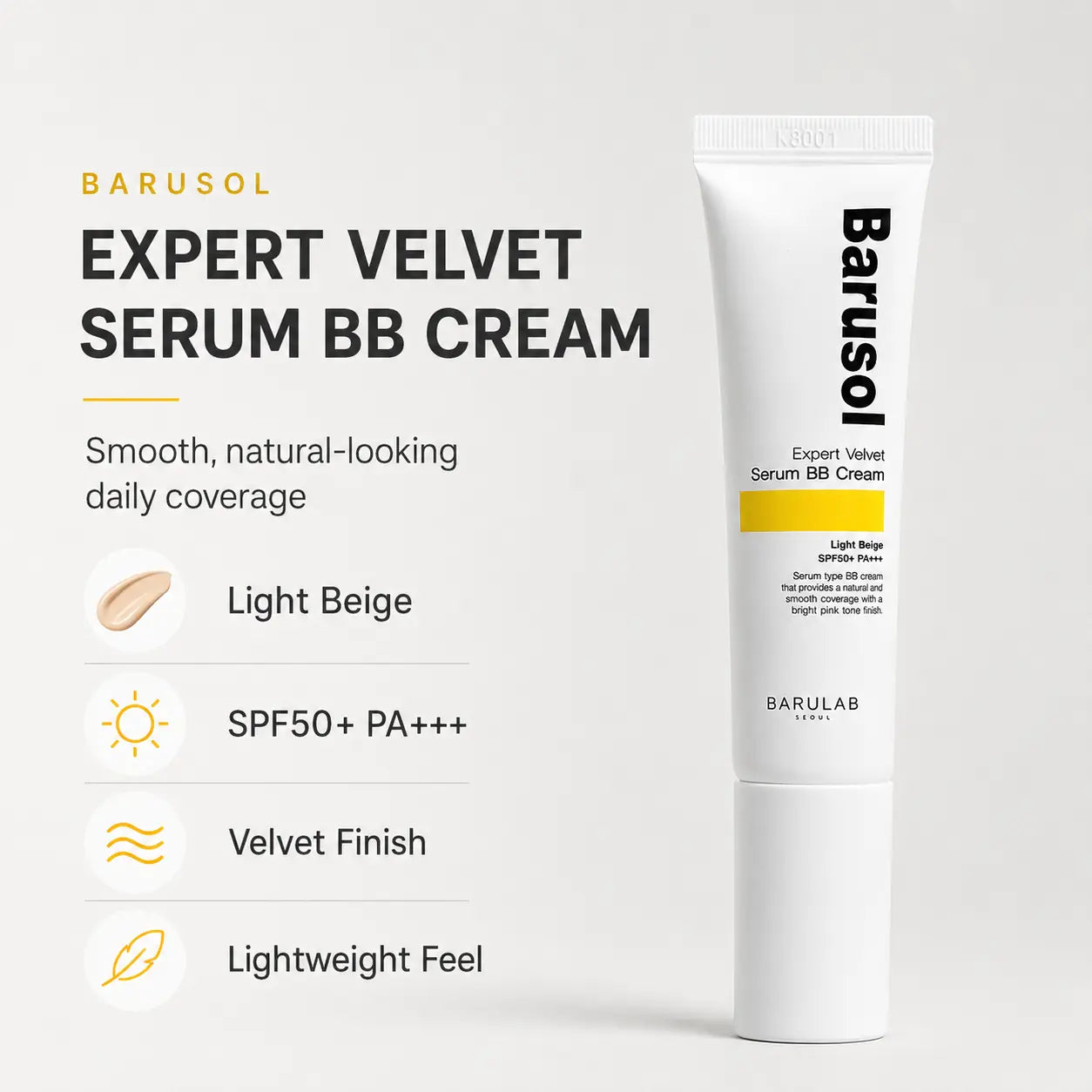 BARULAB Barusol Expert Velvet Serum BB Cream Base 30ml