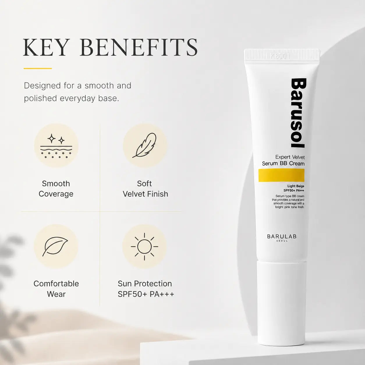 BARULAB Barusol Expert Velvet Serum BB Cream Base 30ml