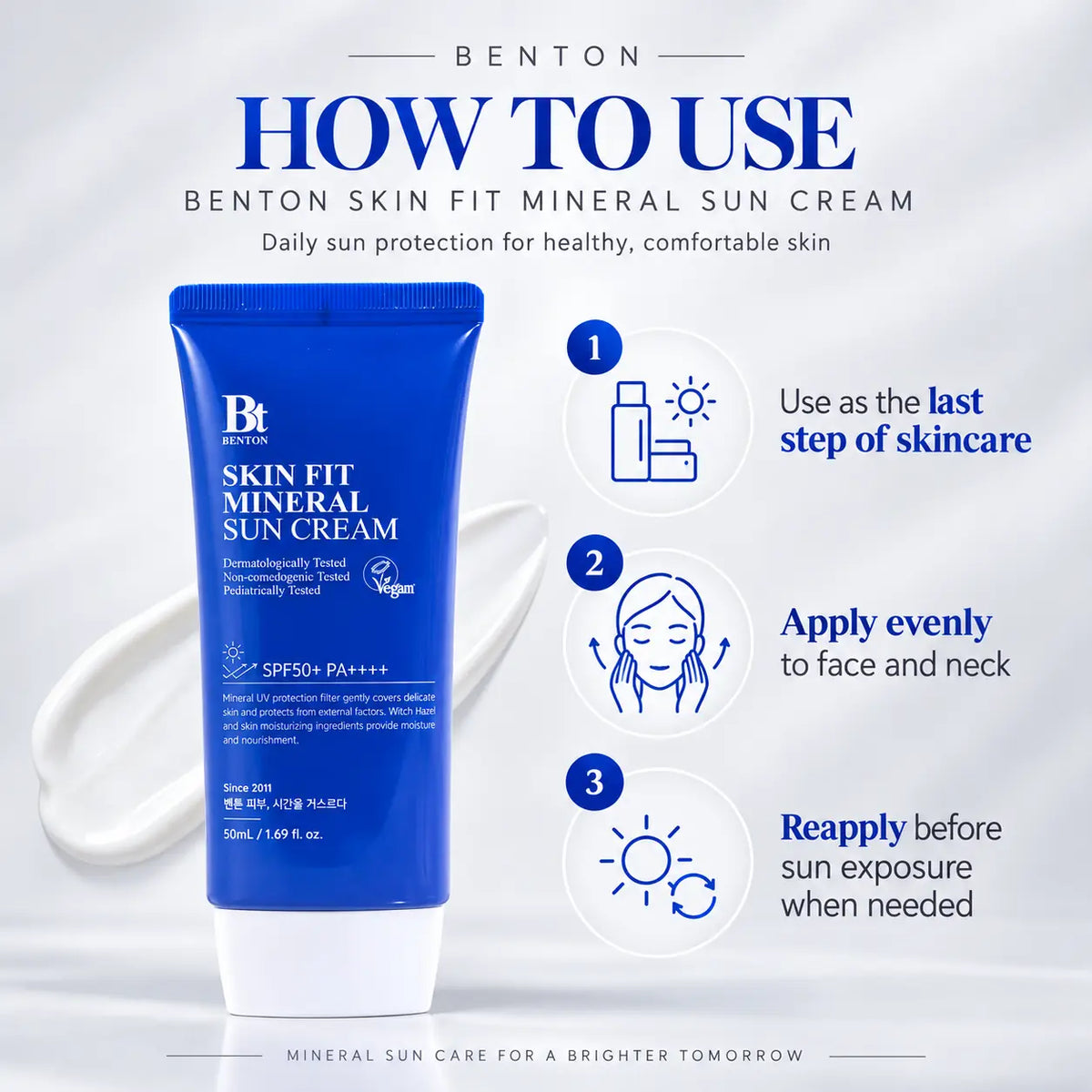 Benton Skin Fit Mineral Sun Cream SPF50+ PA++++ 50ml