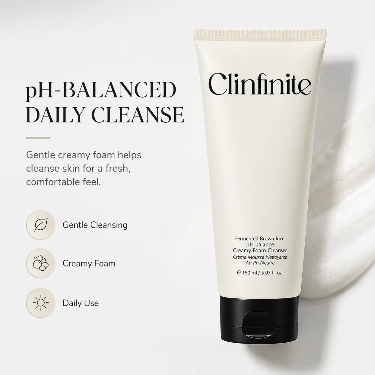 Clinfinite Fermented Rice Mild Acidic Foam Cleanser