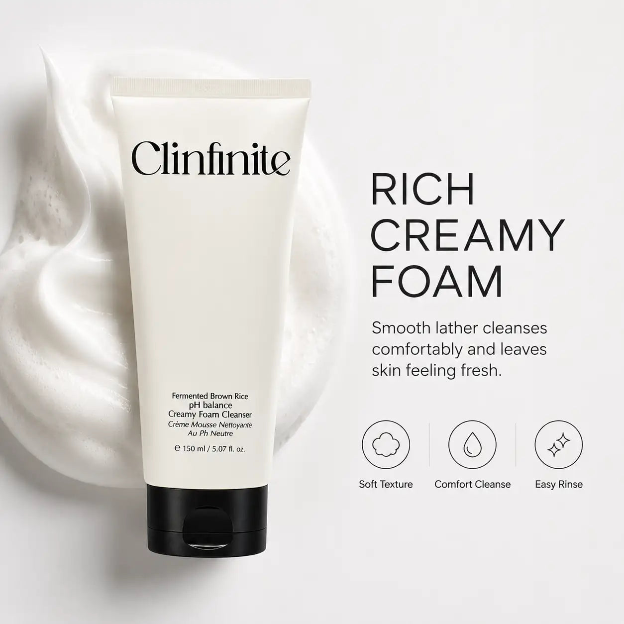 Clinfinite Fermented Rice Mild Acidic Foam Cleanser