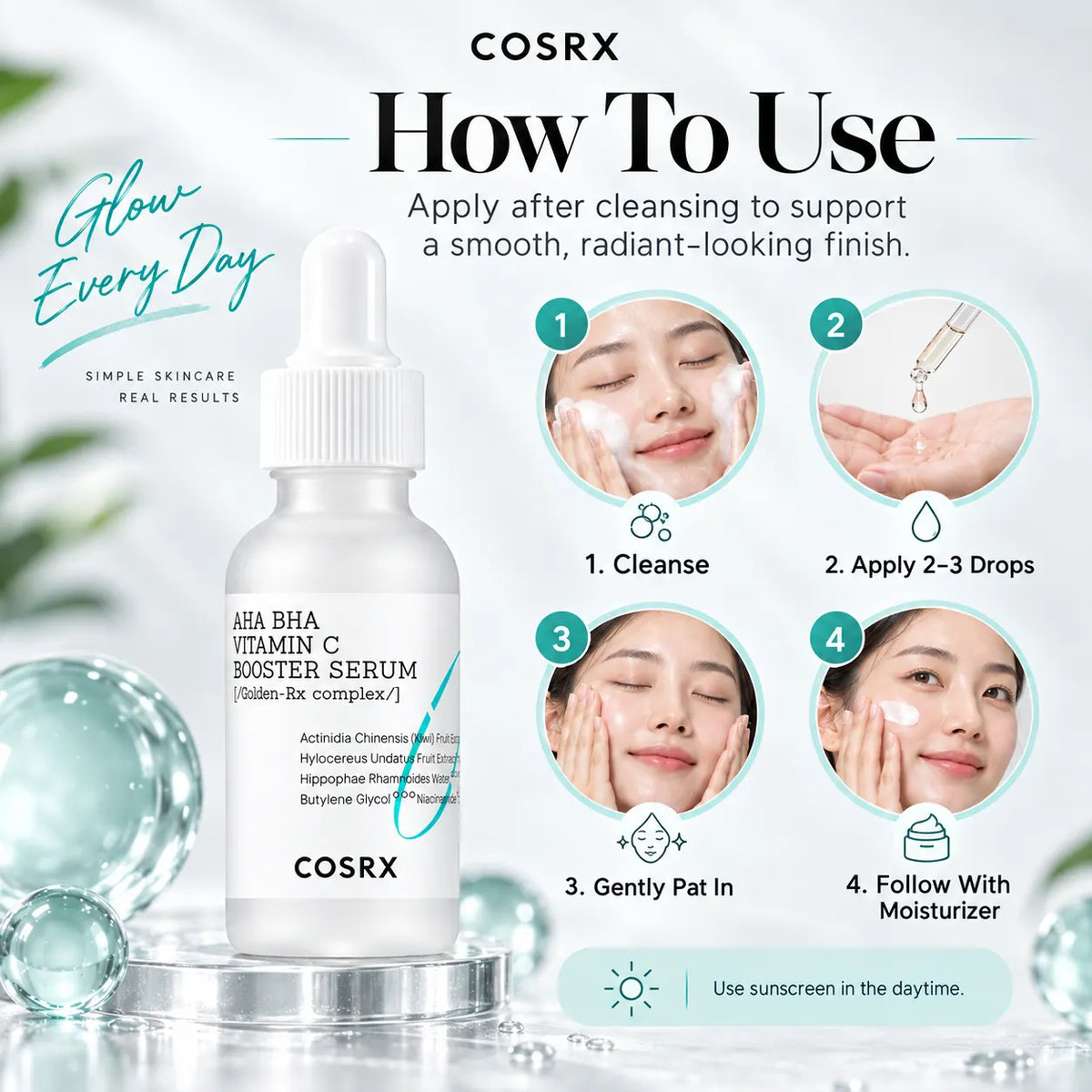 COSRX Refresh AHA BHA Vitamin C Booster Serum 30ml