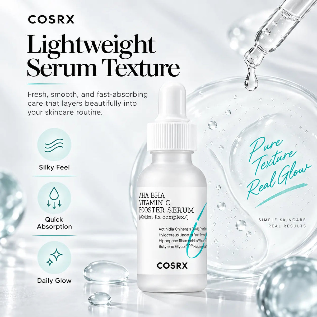 COSRX Refresh AHA BHA Vitamin C Booster Serum 30ml