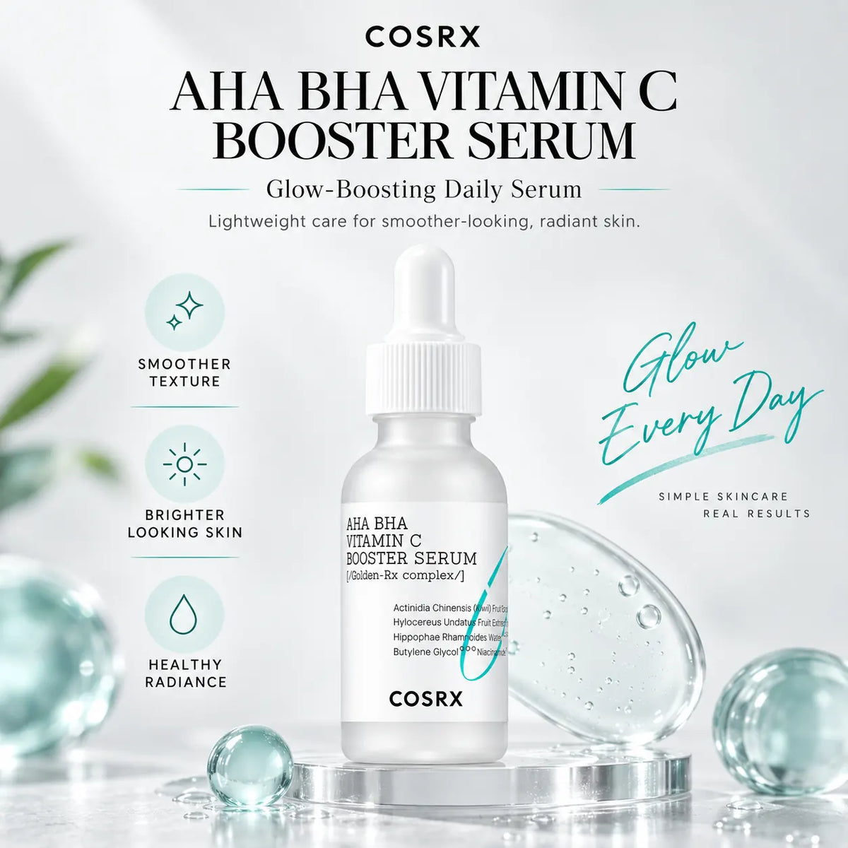 COSRX Refresh AHA BHA Vitamin C Booster Serum 30ml