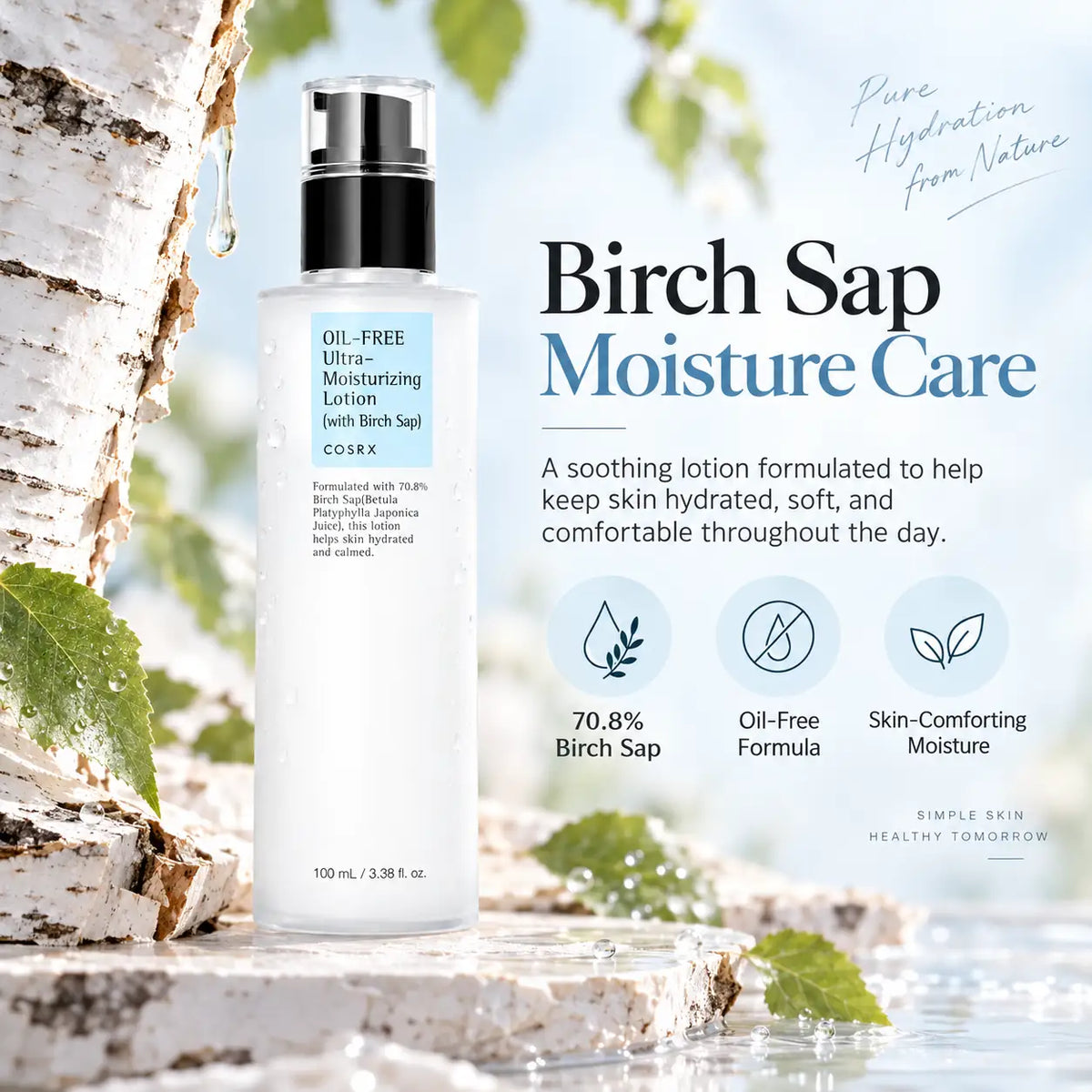 COSRX Oil Free Ultra Moisturizing Lotion with Birch Sap 100ml