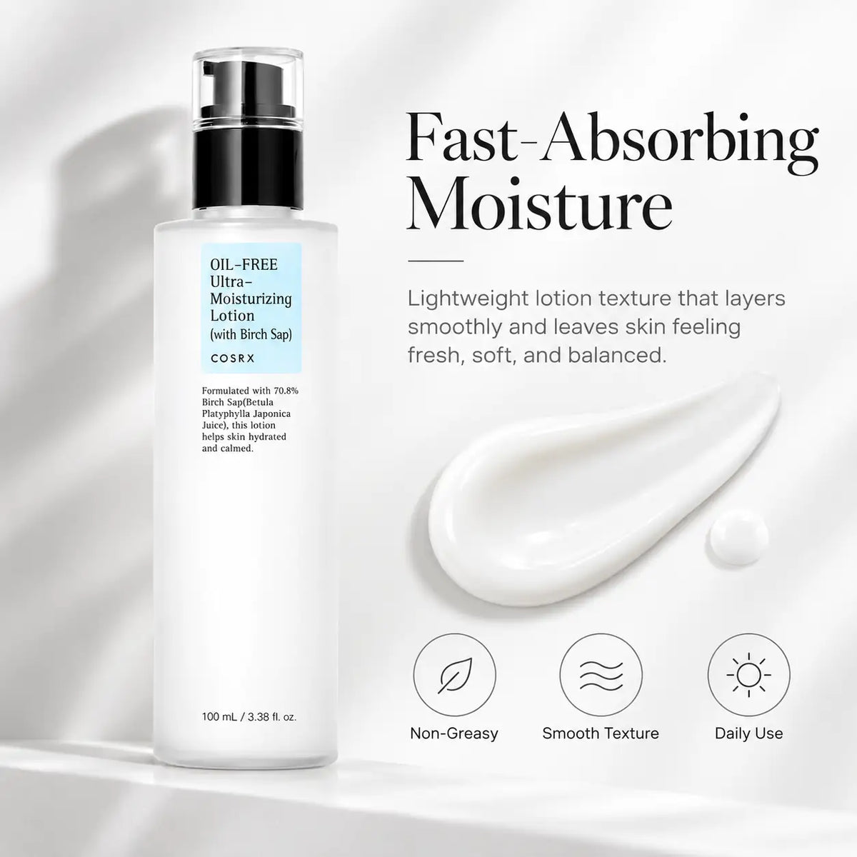 COSRX Oil Free Ultra Moisturizing Lotion with Birch Sap 100ml