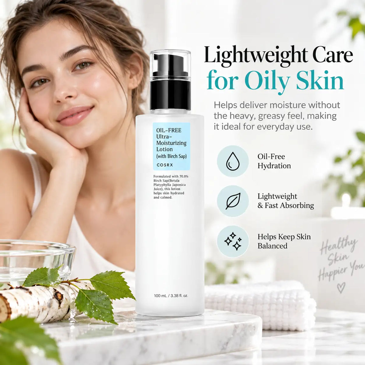 COSRX Oil Free Ultra Moisturizing Lotion with Birch Sap 100ml
