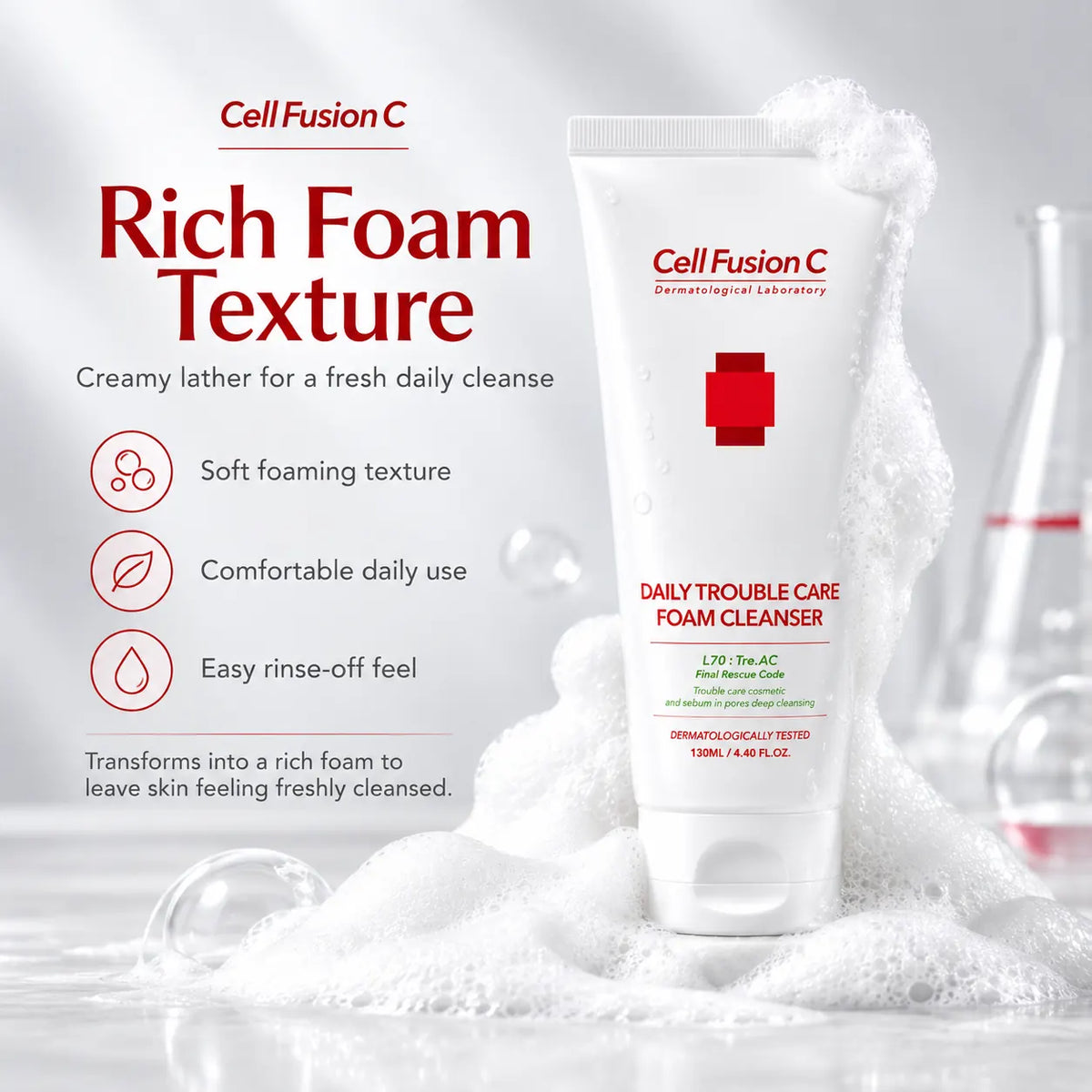 Cell Fusion C Tre.ac Daily Trouble Care Foam Cleanser 130ml
