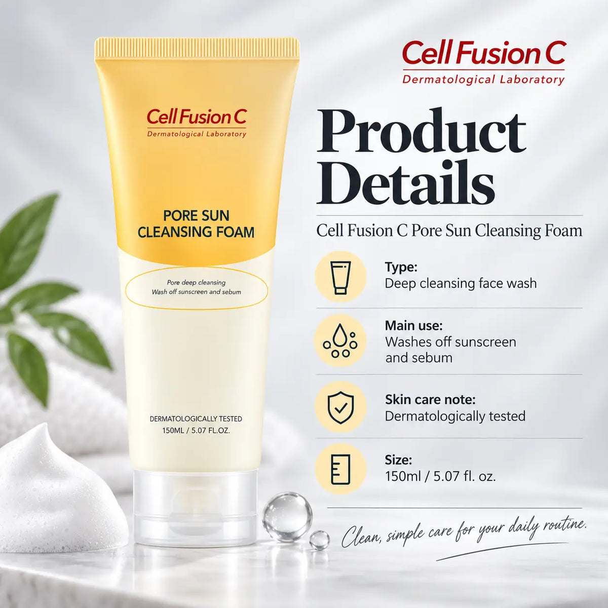 Cell Fusion C Pore Sun Cleansing Foam 150ml
