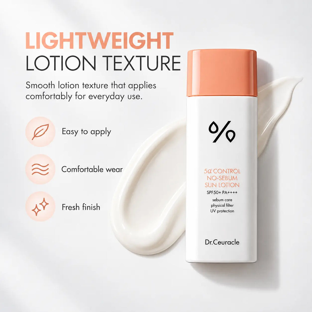 Dr. Ceuracle 5α Control No Sebum Sun Lotion SPF50+ PA++++ 50ml