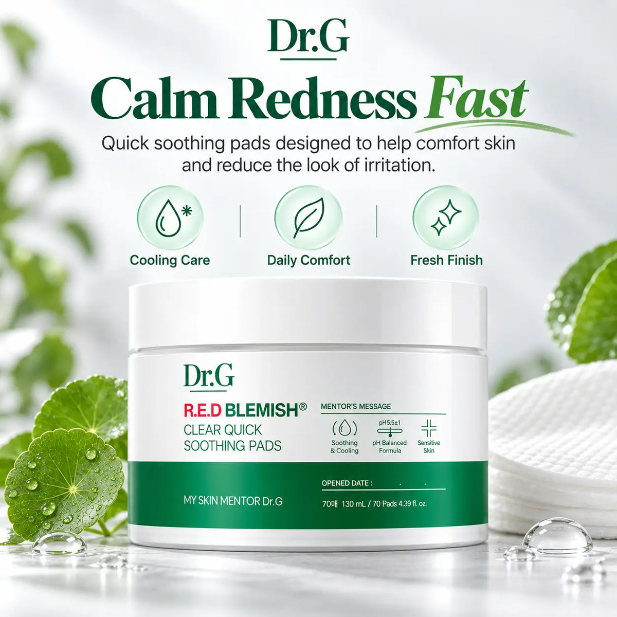 Dr.G Red Blemish Clear Quick Soothing Pads 70ea