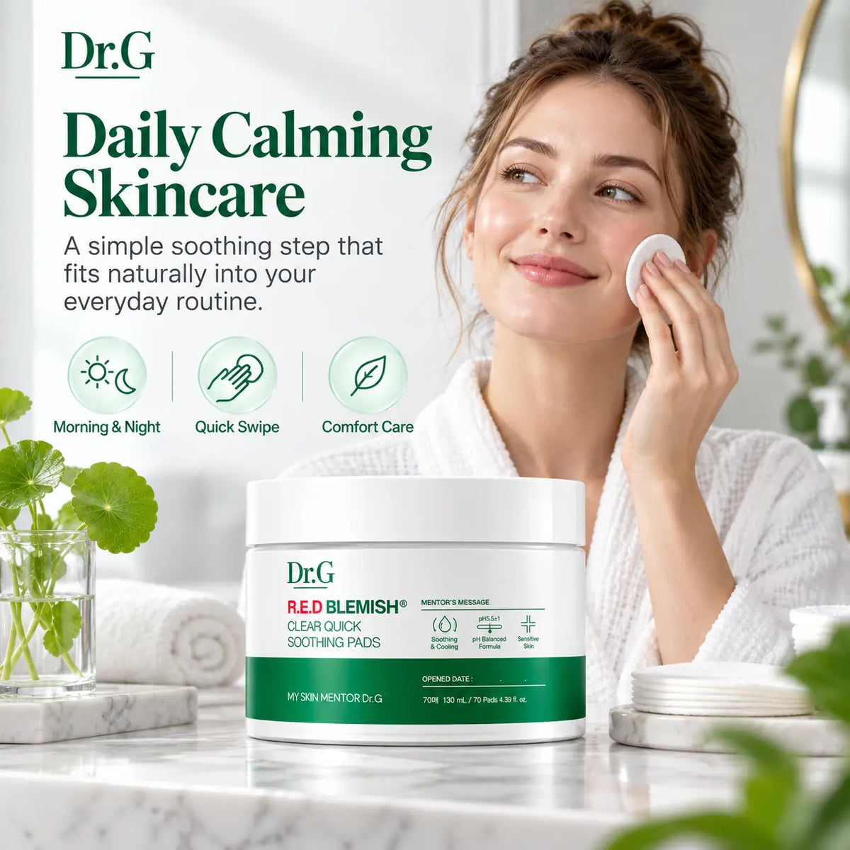 Dr.G Red Blemish Clear Quick Soothing Pads 70ea