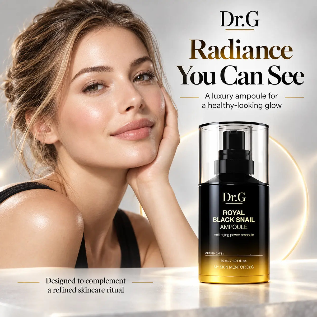 Dr.G Royal Black Snail Ampoule Nail Polish Nail Color 30ml