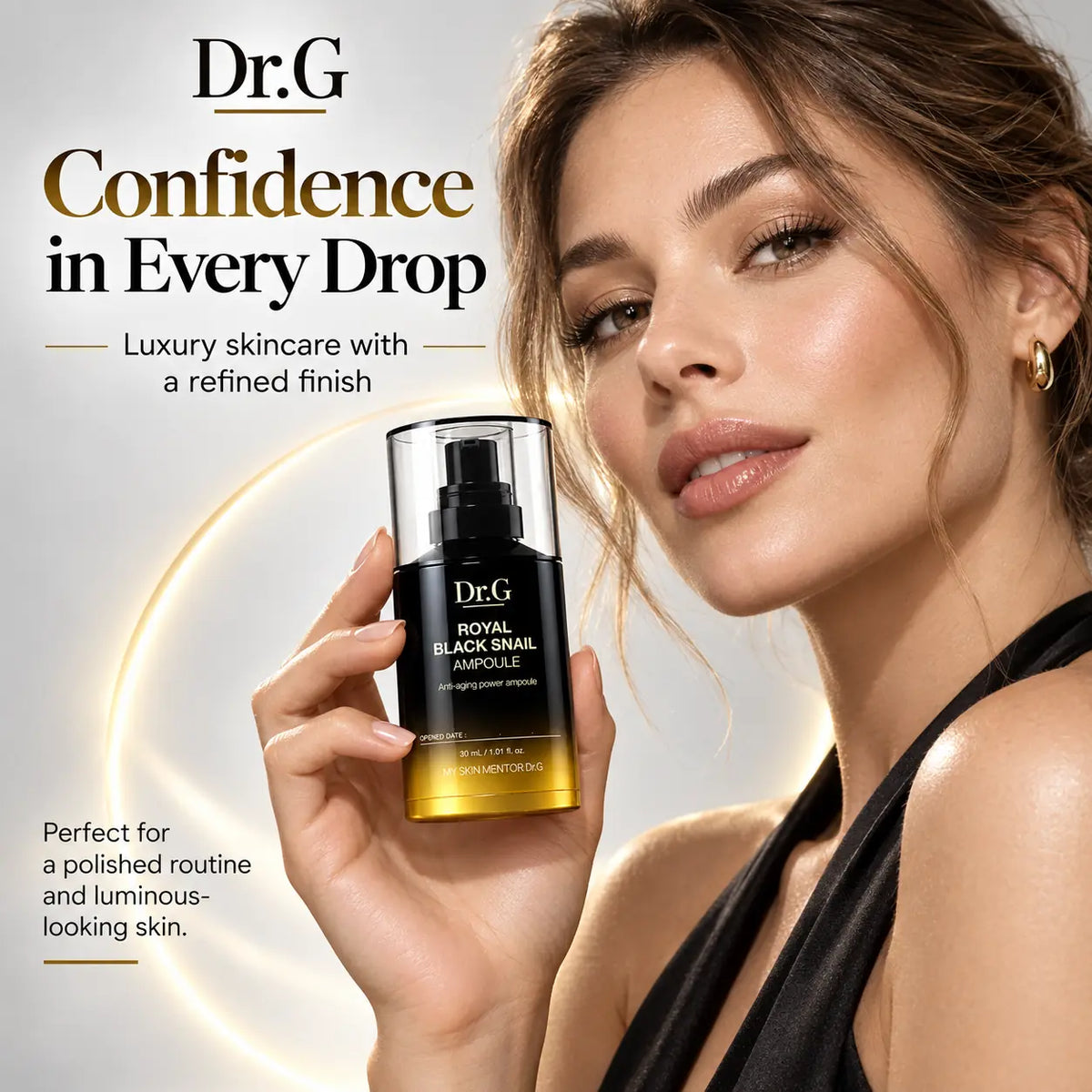 Dr.G Royal Black Snail Ampoule Nail Polish Nail Color 30ml