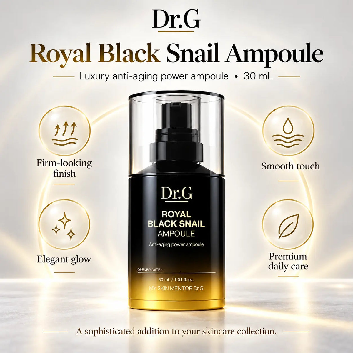 Dr.G Royal Black Snail Ampoule Nail Polish Nail Color 30ml