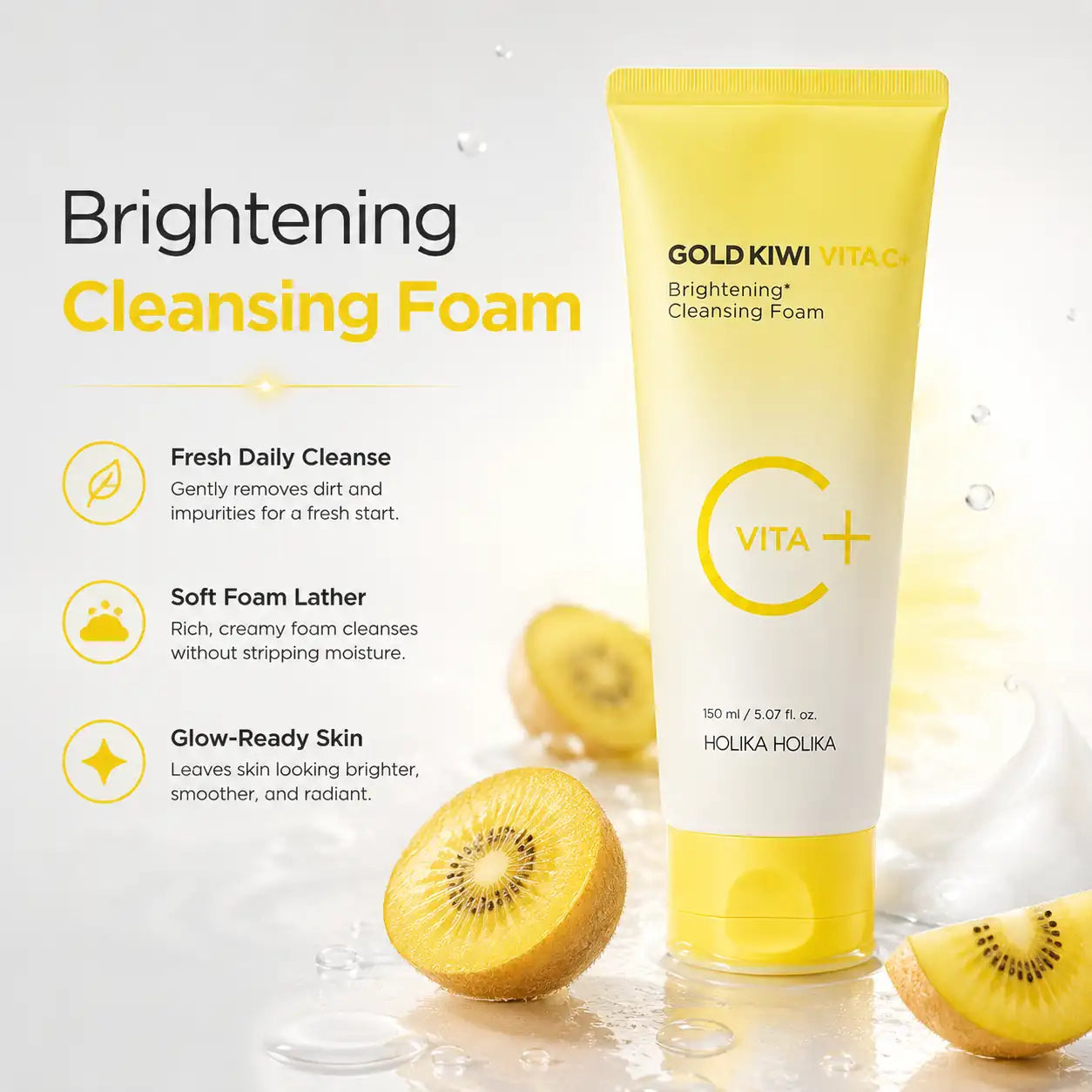 Holika Holika Gold Kiwi Vita C Cleansing Foam 150ml