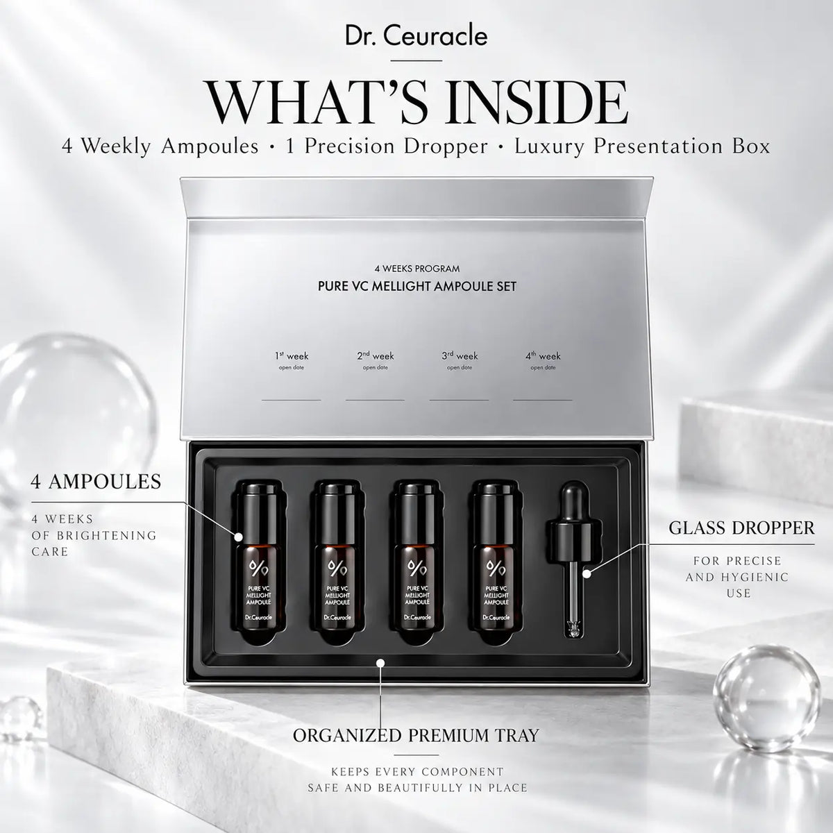 Dr. Ceuracle Pure Vc Mellight Ampoule Set ( ) 0.8g 8ml X 4 4pcs