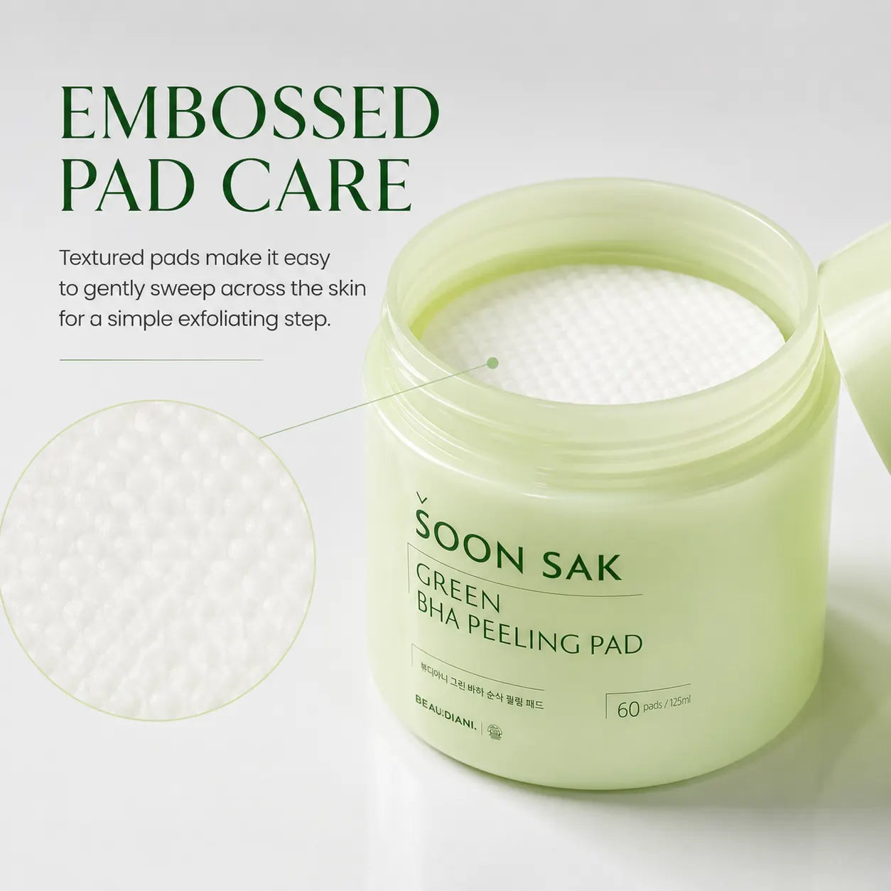 BEAUDIANI Green BHA Soon Sak Peeling Pad 60ea