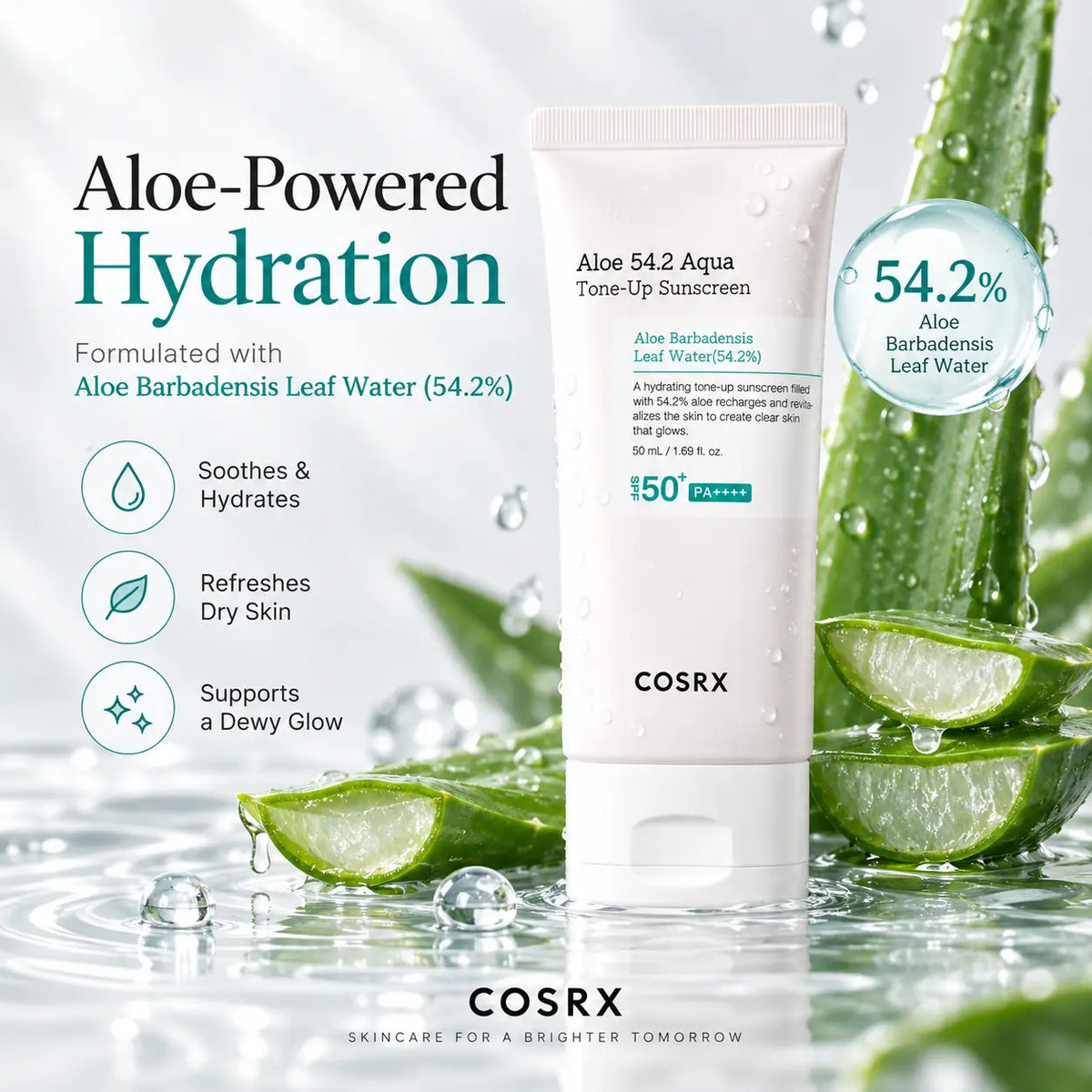 COSRX Aloe 54.2 Aqua Tone Up Sunscreen 50ml