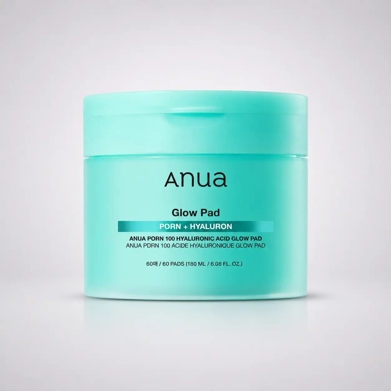 ANUA PDRN 100 Hyaluronic Acid Glow Pad jar shown upright against a plain background