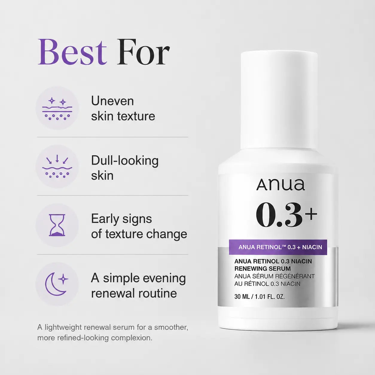 ANUA Nano Retinol 0.3% Niacin Renewing Serum 30ml