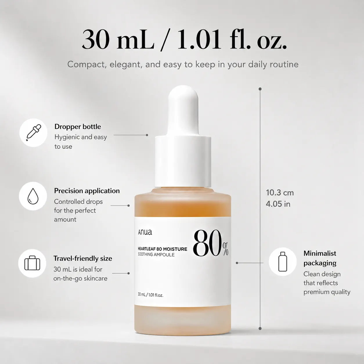 ANUA Heartleaf 80% Moisture Soothing Ampoule 30ml