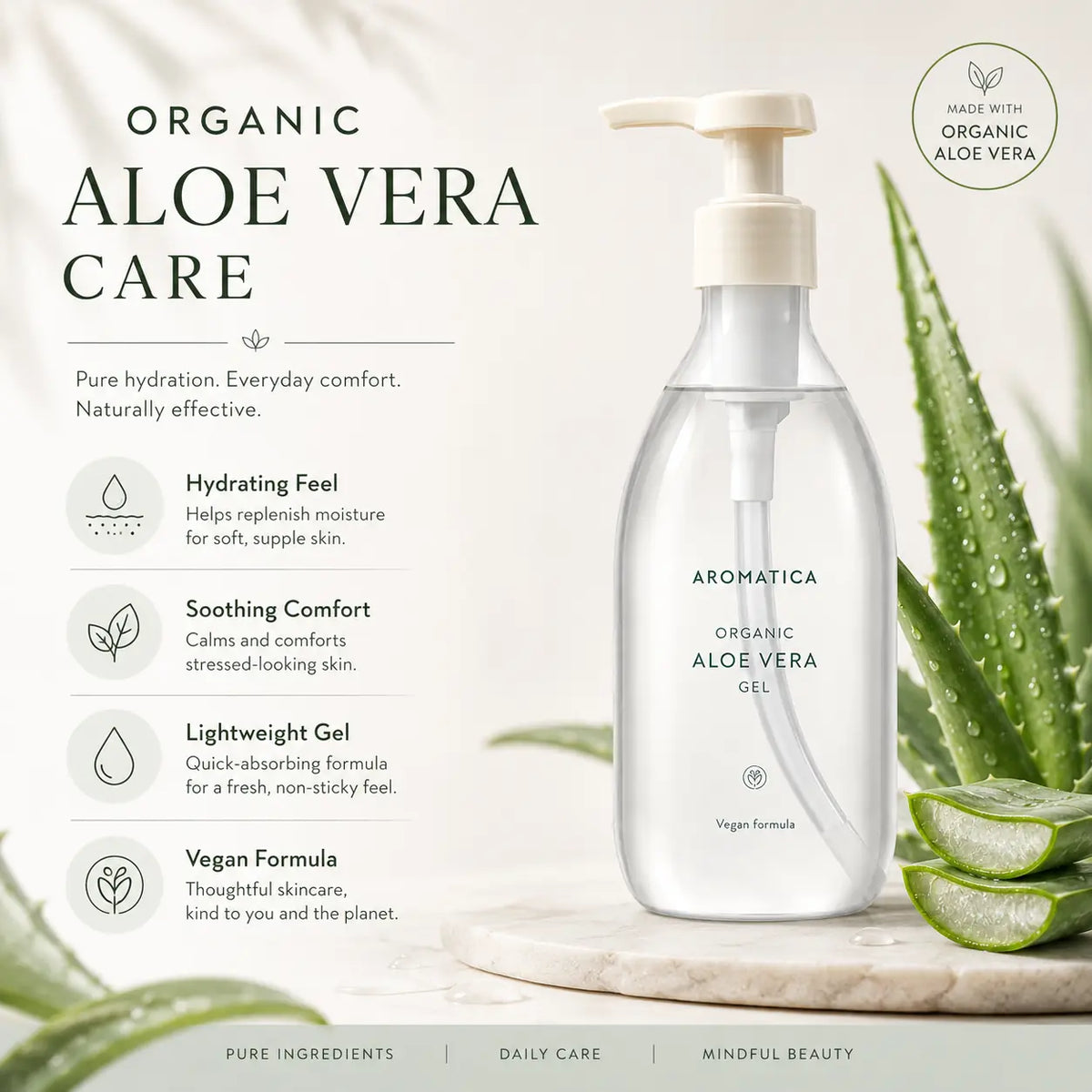 AROMATICA Soothing Aloe Vera Gel 300ml