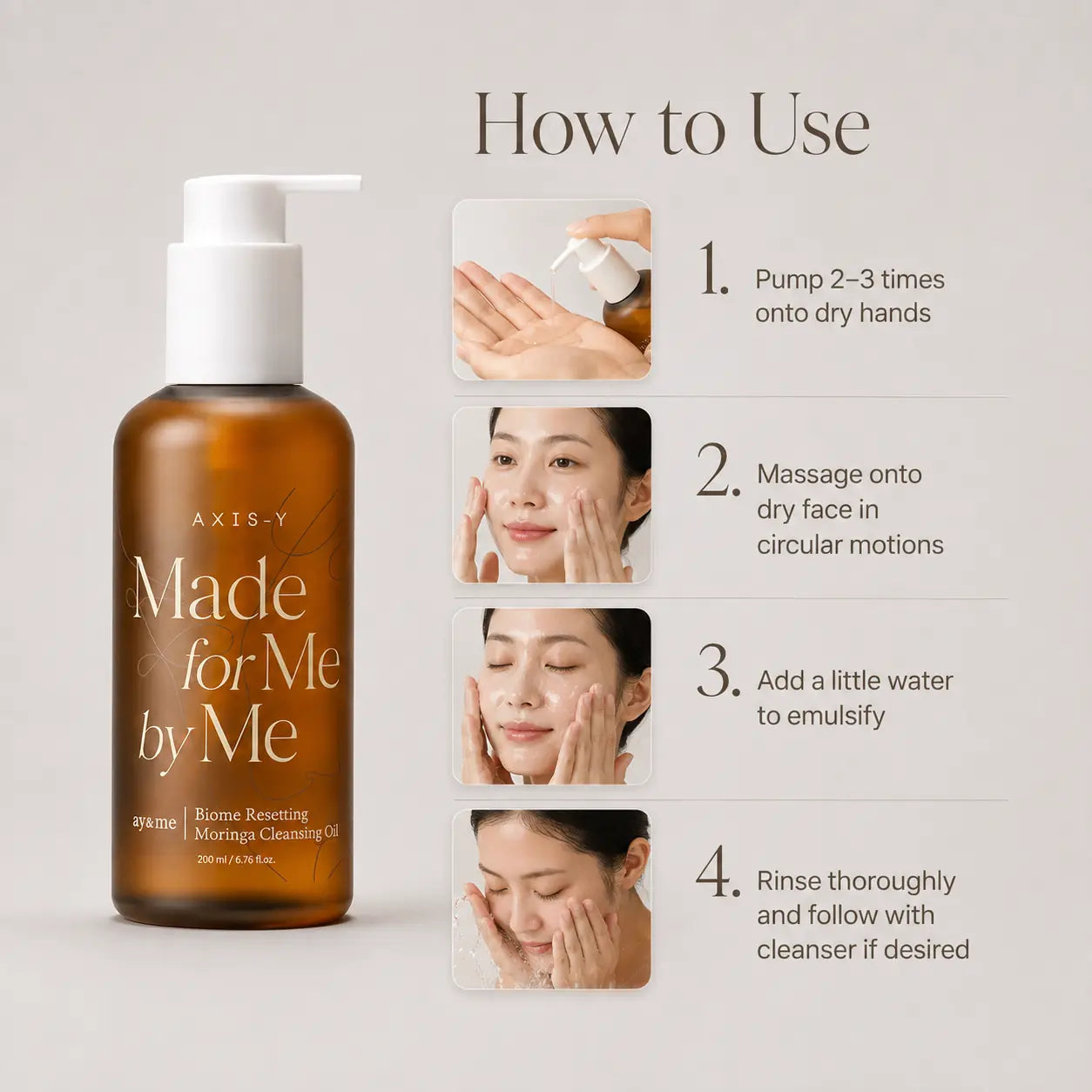 AXIS-Y Biome Resetting Moringa Cleansing Oil 200ml