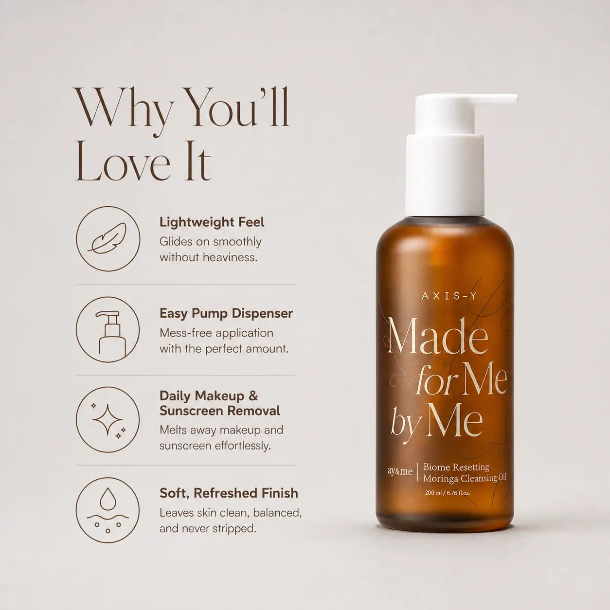 AXIS-Y Biome Resetting Moringa Cleansing Oil 200ml