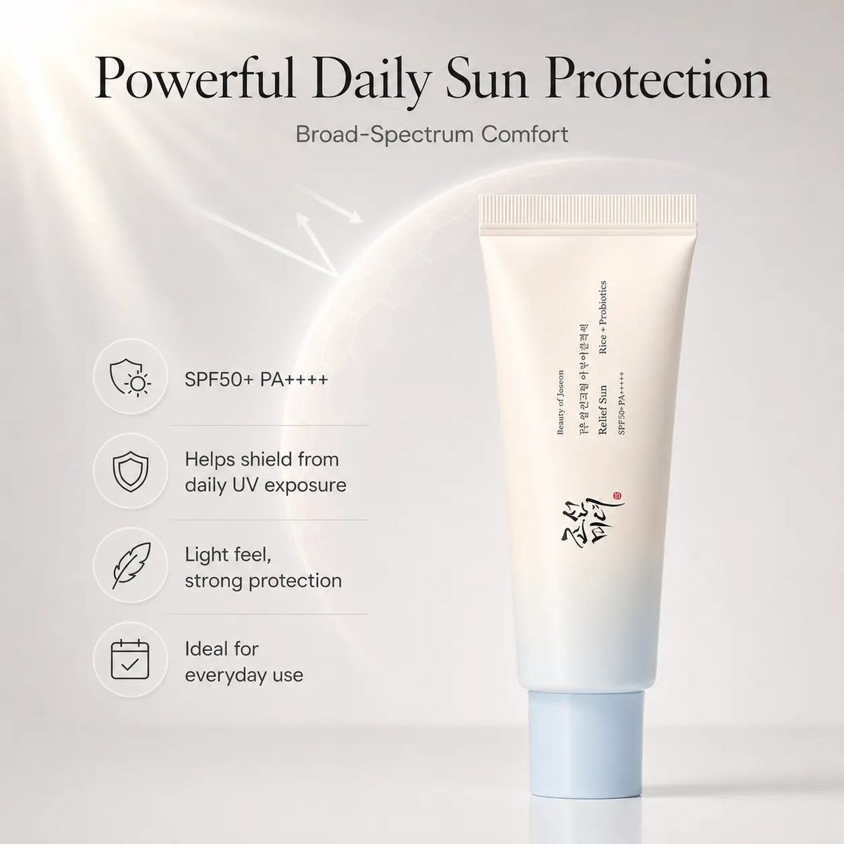 Beauty of Joseon comfort Sun Aqua Fresh Rice+B5 (SPF50+ PA++++) 50ml