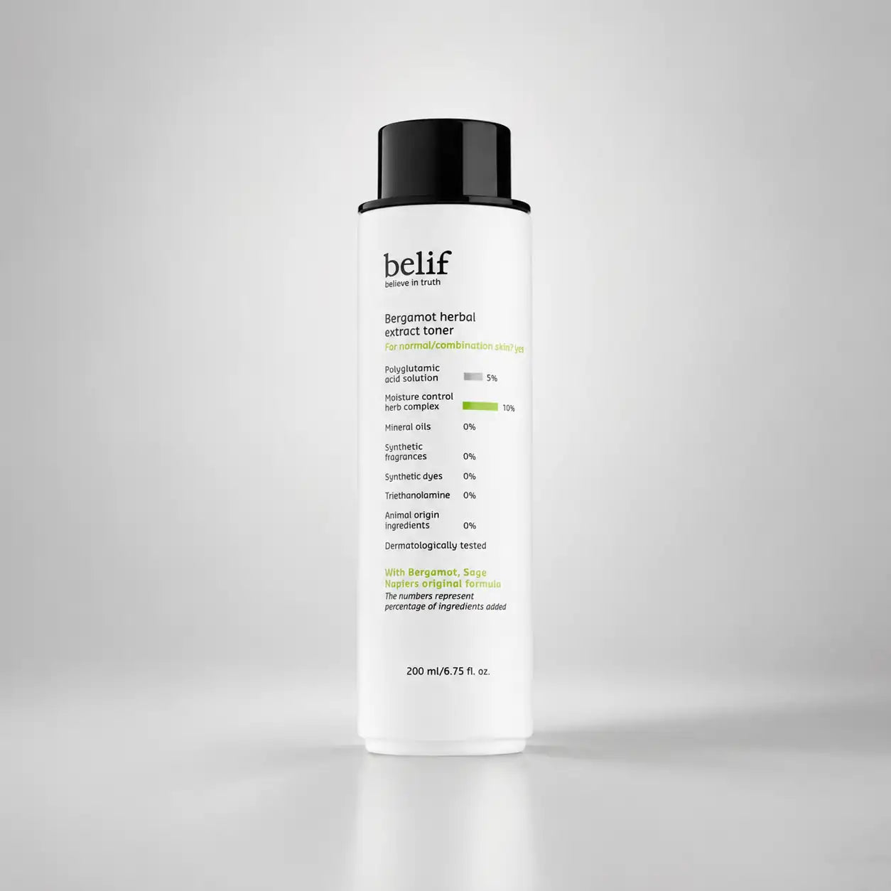 belif Bergamot Herbal Extract Toner 200ml bottle front view