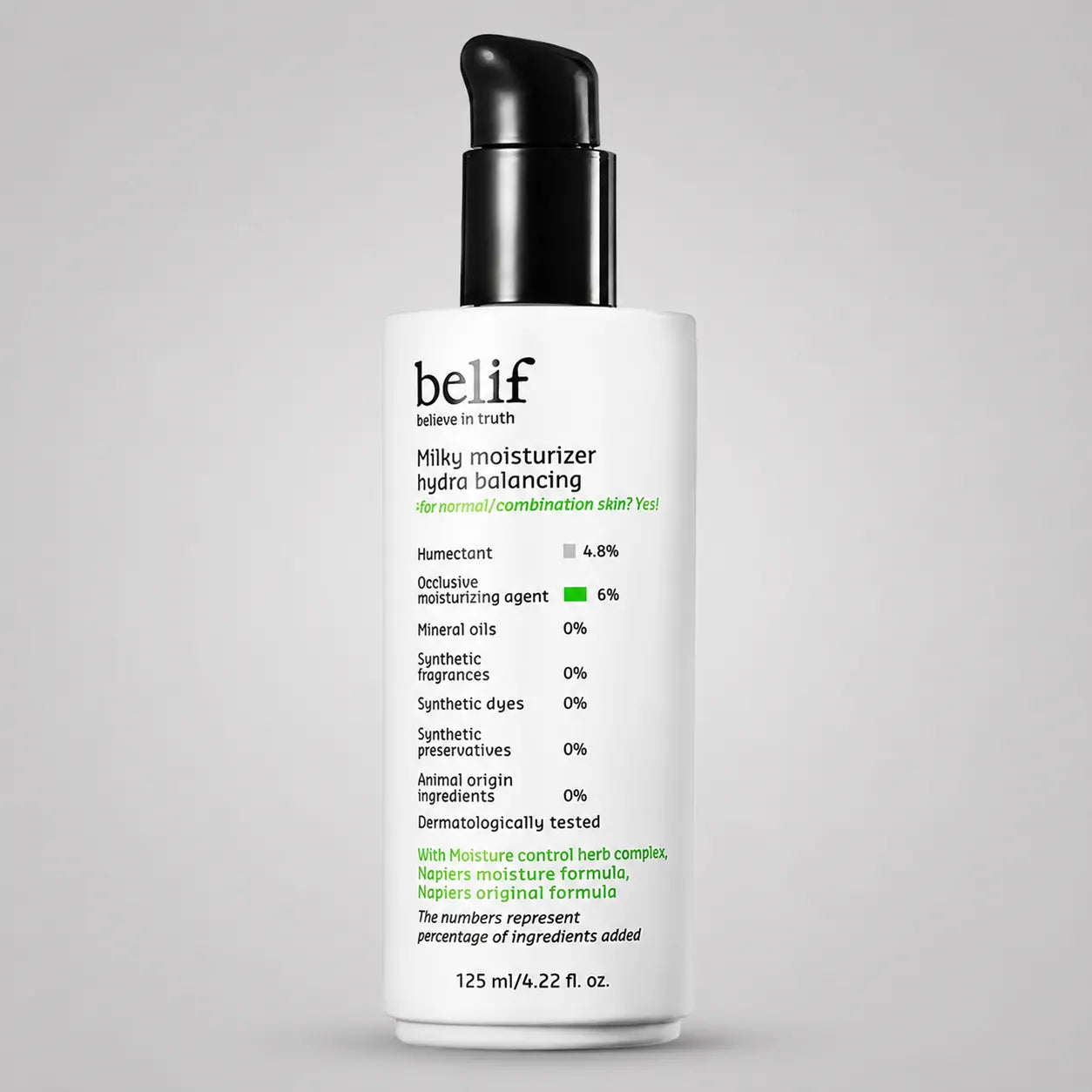 belif Milky Moisturizer Hydra Balancing 125ml bottle front view