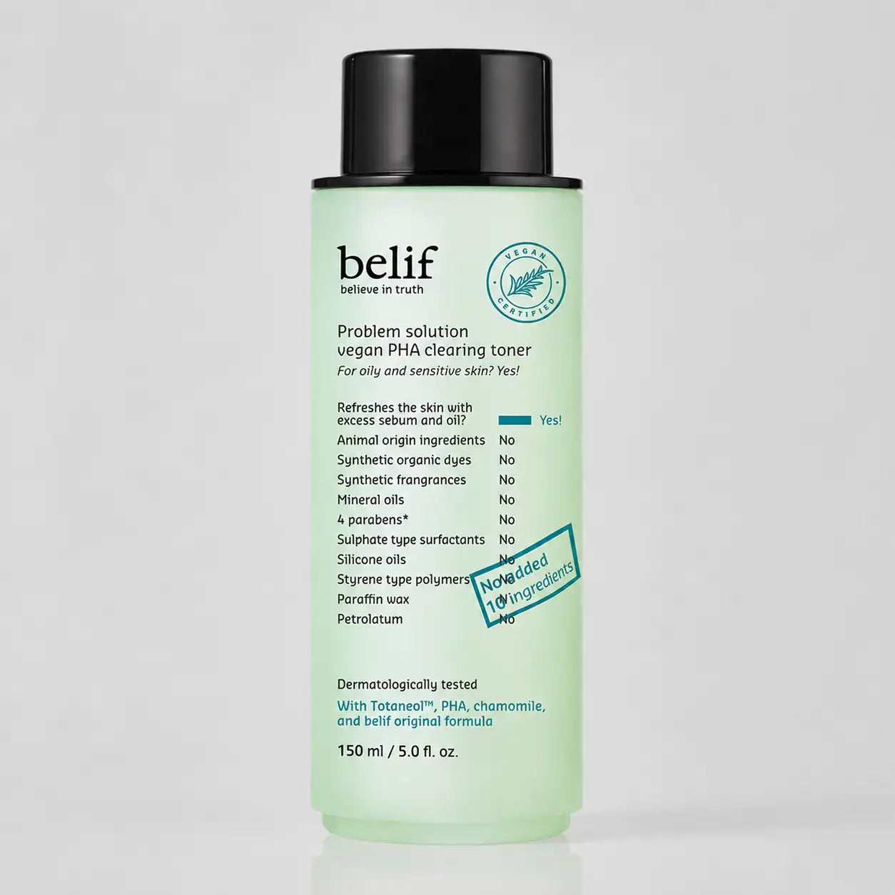 belif Problem Solution Vegan PHA Clearing Toner 150ml bottle front