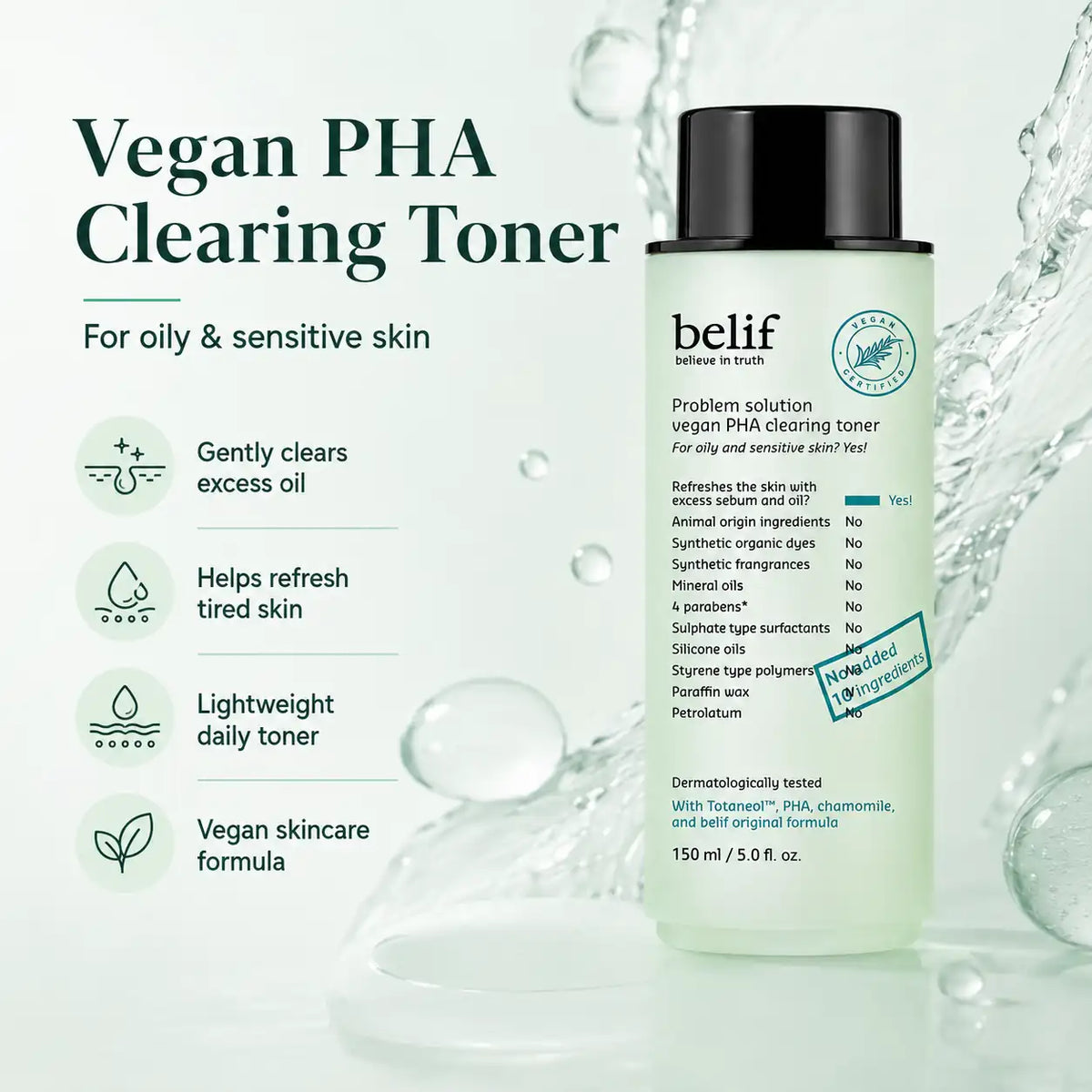 belif Problem Solution Vegan PHA Clearing Toner 150ml