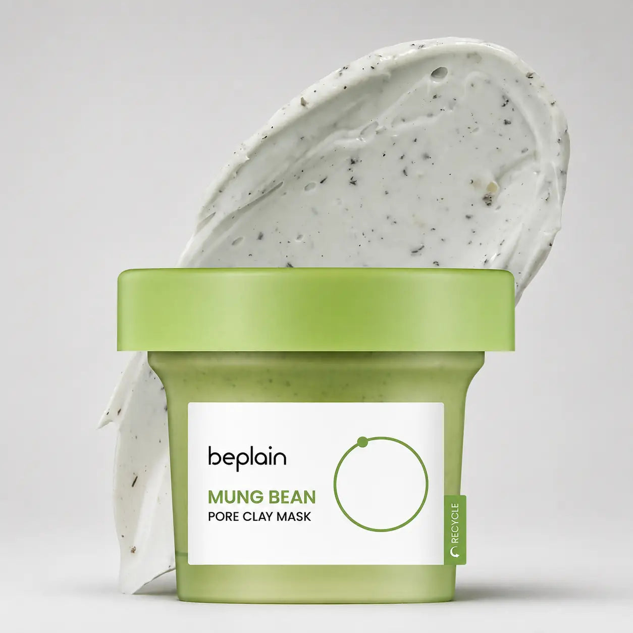 beplain Mung Bean Pore Clay Mask 120ml tub front label